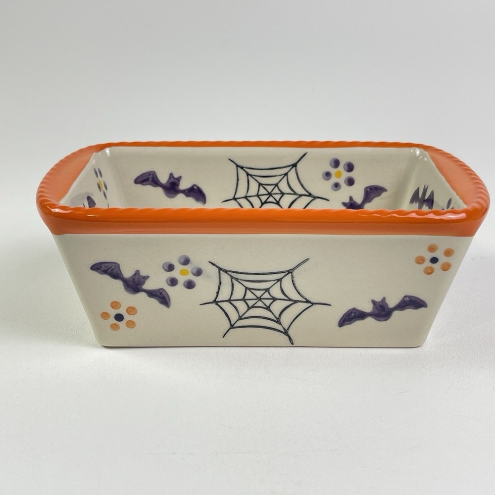 Temptations By Tara Harvest Halloween 12oz‎ Mini Loaf Dish with Lid Ovenware